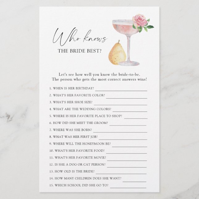 バラプロセッコ – 誰が花嫁ゲームを知っ最高のている (正面)