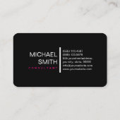 バラプロフェッショナルエレガントモダン白黒 名刺 (裏面)