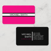 バラプロフェッショナルエレガントモダン白黒 名刺 (正面/裏面)