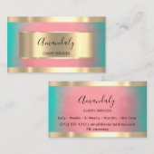 バラプロフェッショナル金ゴールド枠エレガントグラデーション 名刺 (正面/裏面)