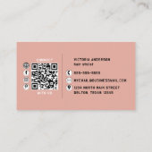 バラヘアグリッタードリップタイポグラフィスタイリストサロン 名刺 (裏面)