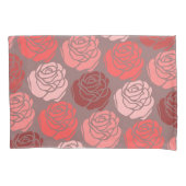 バラベッド、モノクロブリリアントピンク 枕カバー (正面左)