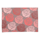 バラベッド、モノクロブリリアントピンク 枕カバー (正面右)