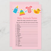 バラベビーおもちゃベビーアニマルズネームゲーム (正面/裏面)