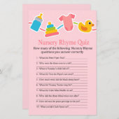 バラベビーおもちゃ子供部屋ライムクイズベビーシャワーゲーム (正面/裏面)