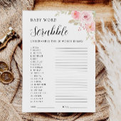 バラベビーシャワーゲーム – ワードスクランブル 招待状