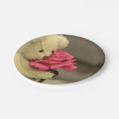 バラベビーシャワー付テディベア ペーパープレート (アングル)