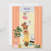 バラベビーベア誕生日 招待状 (正面)