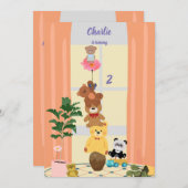 バラベビーベア誕生日 招待状 (正面/裏面)