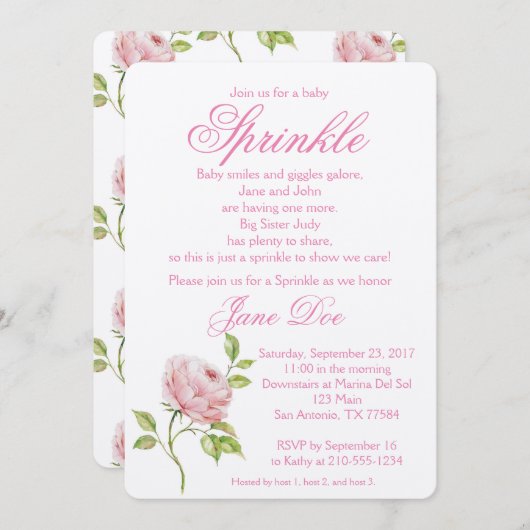 バラベビー 招待状 (正面/裏面)