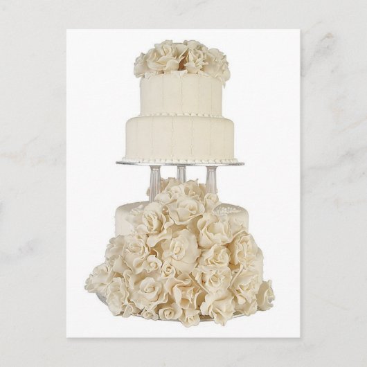 バラベー結婚ズケーキ ポストカード (正面)