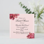 バラペタルピンクロマンチックブライダルシャワー 招待状 (スタンド正面)