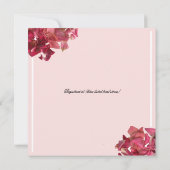 バラペタルピンクロマンチックブライダルシャワー 招待状 (裏面)