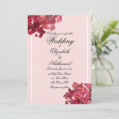 バラペタルピンクロマンチック結婚式招待状 (スタンド正面)