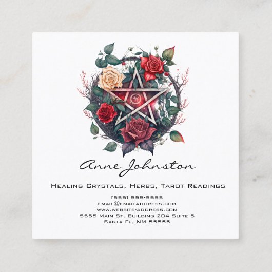 バラペンタグラムスクエア名刺 スクエア名刺 (裏面)