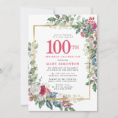 バラホリ素朴ーベリー100thバースデーパーティー 招待状 (正面)