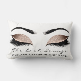 バラホワイトグリッターグラムメイクアップラッシュズ美しい ランバークッション