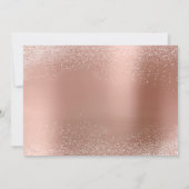 バラホワイトパーソナライズされたRSVPデリケートブライダルWedd 招待状 (裏面)