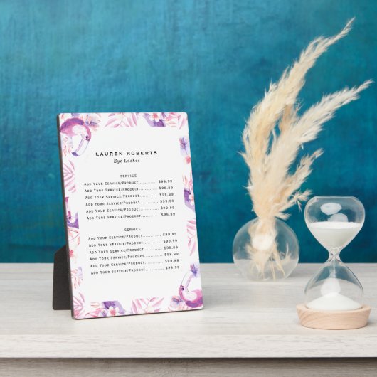 バラホワイトラックスまつげ価格表 フォトプラーク (側面)