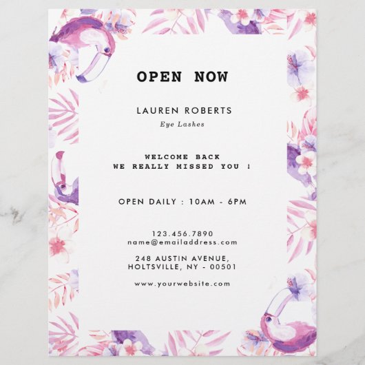 バラホワイトラックスまつげ チラシ (正面)