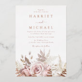 バラボーフローラフレ結婚ーム 箔招待状 (正面)