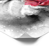 バラポスター白黒付き絵画ピエロ ポスター (角)