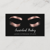 バラマイクロブレイディングメイクアップまつげQRコードロゴBu 名刺 (正面)