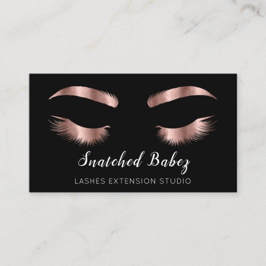 バラマイクロブレイディングメイクアップまつげQRコードロゴBu 名刺 (正面)