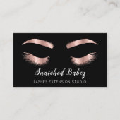 バラマイクロブレード化粧まつ毛QRコードロゴ 名刺 (正面)