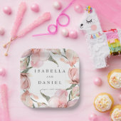 バラマグノリアカスタムウェディングナプキンス ペーパープレート (パーティー)