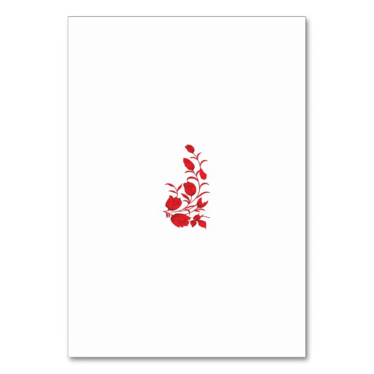 バラマダーサンダーバードフローラデザイン テーブルナンバー (正面)