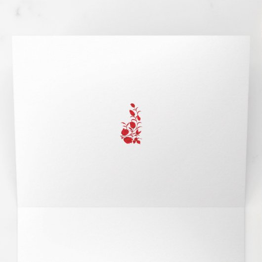 バラマダーサンダーバードフローラデザイン 三つ折りカード (内部最初)