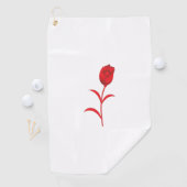 バラマダーラヴァレッドフローラデザイン ゴルフタオル (インサイチュ)