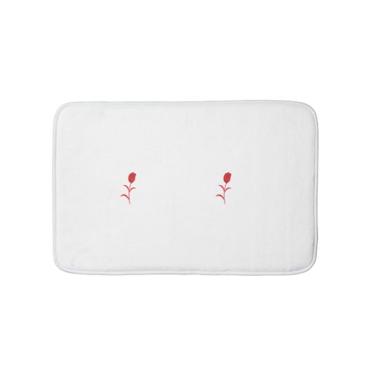 バラマダーラヴァレッドフローラデザイン バスマット (正面)