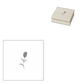 バラマダーラヴァレッドフローラデザイン ラバースタンプ (押印)