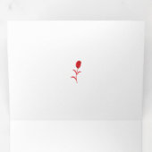 バラマダーラヴァレッドフローラデザイン 三つ折りカード (内部最初)