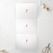 バラマダーラヴァレッドフローラデザイン 三つ折りカード (内部)