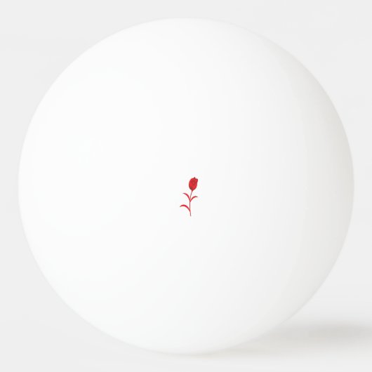 バラマダーラヴァレッドフローラデザイン 卓球ボール (正面)