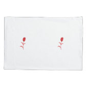 バラマダーラヴァレッドフローラデザイン 枕カバー (裏面)