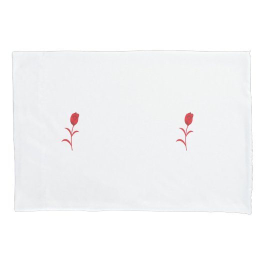 バラマダーラヴァレッドフローラデザイン 枕カバー (正面)