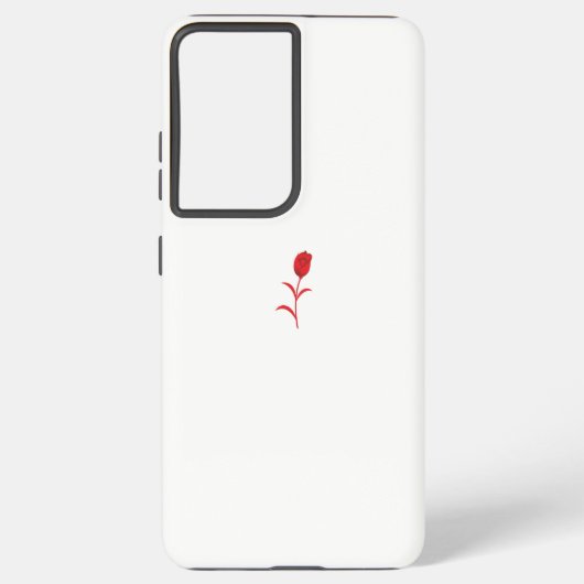 バラマダーラヴァレッドフローラデザイン SAMSUNG GALAXYケース (裏面)