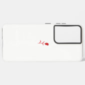 バラマダーラヴァレッドフローラデザイン SAMSUNG GALAXYケース (左側面)