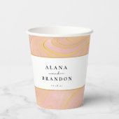 バラマーブルゲートグリッター名結婚ズ紙カップ 紙コップ (裏面)