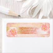 バラマーブルストライプウォーターカラーバラ住所 シール (インサイチュ)