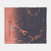 バラマーブルテクスチャ フリースブランケット (正面(横))