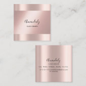 バラミニマルエレガントイベントメイクアップアーティスト スクエア名刺 (正面/裏面)