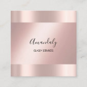 バラミニマルエレガントイベントメイクアップアーティスト スクエア名刺 (正面)