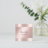 バラミニマルエレガントイベントメイクアップアーティスト スクエア名刺 (スタンド正面)