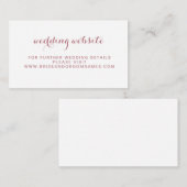 バラミニマルシンプル金ゴールド結婚のウェブサイト エンクロージャーカード (正面/裏面)