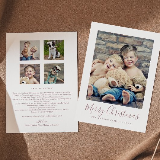 バラミニマル金ゴールドメリークリスマス年レビュー シーズンカード